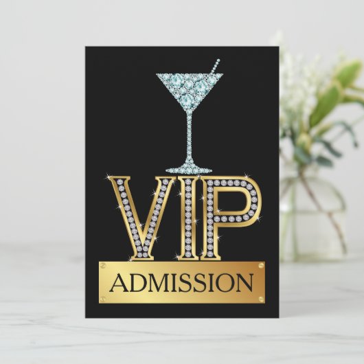 Cocktail VIP Admission Invitation (Debout devant)