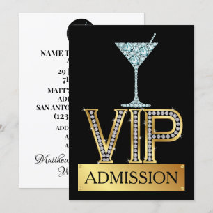 Cocktail VIP Admission Invitation