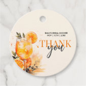 Cocktail Watercolor Bruidsfeest Bedankjes Labels (Voorkant)