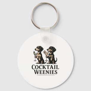 Cocktail Weenies Funny Teckel Wiener Dog Sleutelhanger