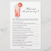 Cocktail - What did the groom say bridal game (Voorkant)