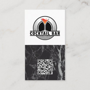 Cocktailbar Logo Grafisch QR Code Visitekaartje