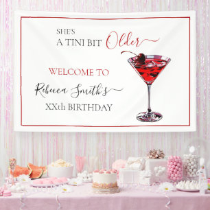 Cocktailfeestje Een tini beetje Oudere Kersen Mart Spandoek