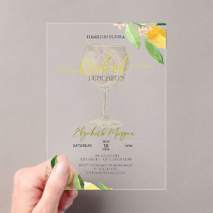 Cocktailglas Citroen Fruit Bruidslunch Acryl Uitnodigingen