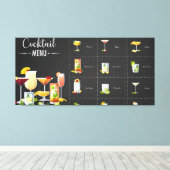 Cocktailmenu Canvas Afdruk (Insitu (Houten vloer))
