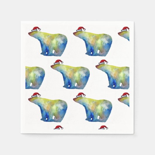 Cocktailpapier servetten Santa Beer (Voorkant)