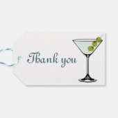 Cocktailparty Martini Favor-labels Cadeaulabel (Achterkant Horizontaal)