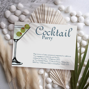 Cocktailparty Martini Uitnodiging