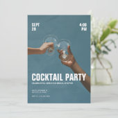 Cocktailparty Uitnodiging (Staand voorkant)