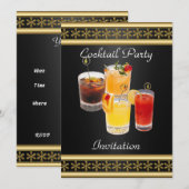 Cocktailparty Uitnodiging (Voorkant / Achterkant)