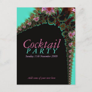 Cocktailparty uitnodiging template briefkaart