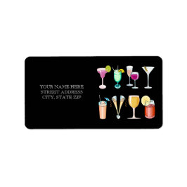 Cocktails Adres mailinglabels Etiket