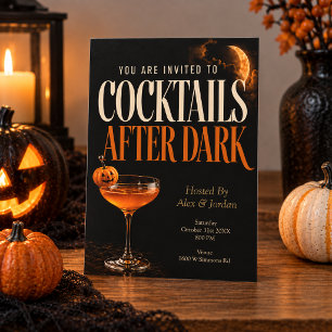 Cocktails After Dark Halloween-feest uitnodiging