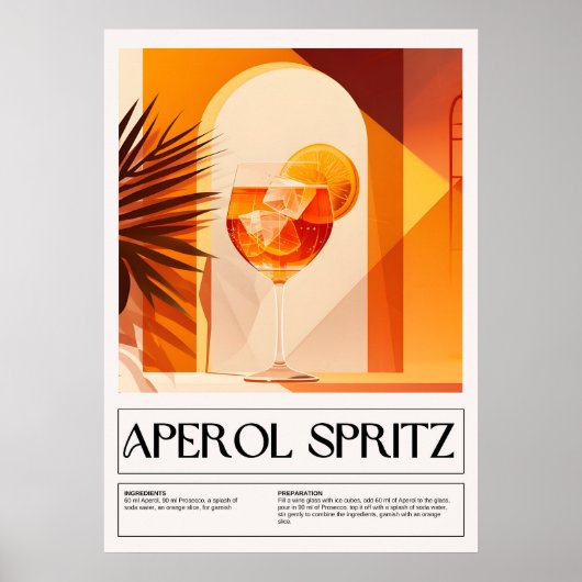 cocktails: Aperol Spritz Poster (Voorkant)