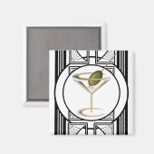 Cocktails Art Déco Magnet (Recto/Verso)