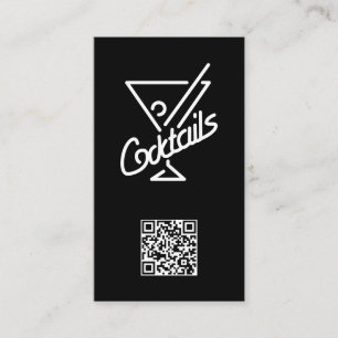 Cocktails / Barman / QR Barcode Visitekaartje