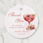 Cocktails Brunch & Bubbly Bruiloft Feest Bedankjes Labels (Achterkant)