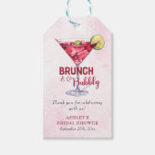 Cocktails Brunch & Bubbly Bruiloft Feestje Cadeaulabel (Voorkant)