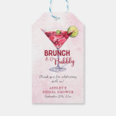 Cocktails Brunch & Bubbly Bruiloft Feestje Cadeaulabel (Achterkant)