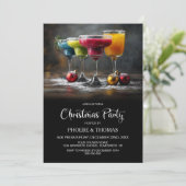 Cocktails Christmas Party Kaart (Staand voorkant)