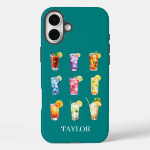 Cocktails Cocktails Cocktails Monogram iPhone 16 Plus Hoesje