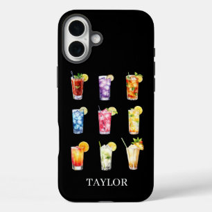 Cocktails Cocktails Cocktails Monogram iPhone 16 Plus Hoesje