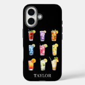 Cocktails Cocktails Cocktails Monogrammed Case-Mate iPhone Case (Achterkant)