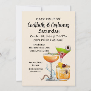 Cocktails & Costumes Invitation