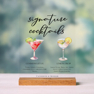 Cocktails de Fête de Fiançailles Cosmopolitan Lemo
