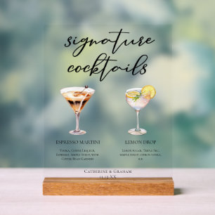 Cocktails de mariage Chic Lemon Drop Martini Espre