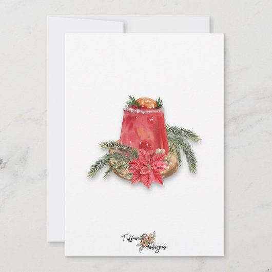 Cocktails de Noël Invitation (Dos)