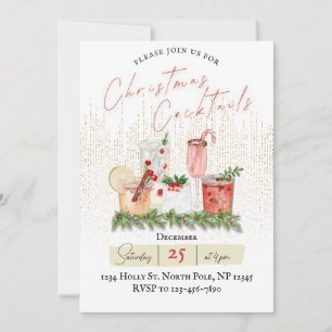 Cocktails de Noël Invitation