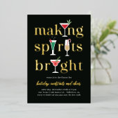 Cocktails de Noël Invitation Fête de Noël (Debout devant)