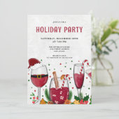 Cocktails de Noël Invitation Fête de Noël (Debout devant)