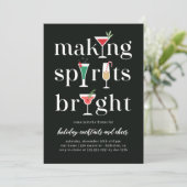 Cocktails de Noël Invitation Fête de Noël (Debout devant)