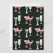 Cocktails de Noël Invitation Fête de Noël (Dos)
