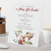 Cocktails de Noël Joyeux panneau de bar de vacance (In SItu)