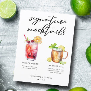 Cocktails de signature Boissons d'été Menu de mari