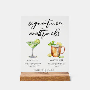 Cocktails de signature de mariage Margarita Moscow