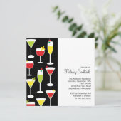 Cocktails de vacances Noël Invitation (Debout devant)
