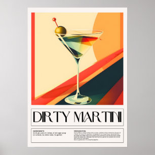  cocktails: Dirty Martini Poster