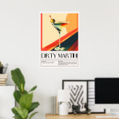  cocktails: Dirty Martini Poster (Thuiskantoor)