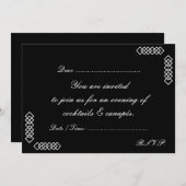 COCKTAILS EN CANAPES INVITE KAART (Voorkant / Achterkant)