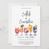 Cocktails en Gesprek Feest Kaart (Voorkant)