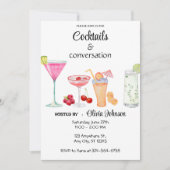 Cocktails en Gespreksfeestje Kaart (Voorkant)