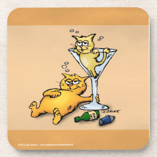 Cocktails en Kittens Gold Funny-Onderzetters Onderzetter