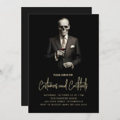 Cocktails en Kostuums Uitnodiging (Voorkant / Achterkant)