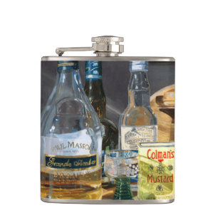 Cocktails en mosterd heupfles