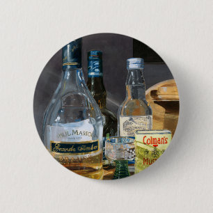 Cocktails en mosterd ronde button 5,7 cm