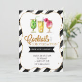 Cocktails en uitnodiging tot gesprek (Staand voorkant)